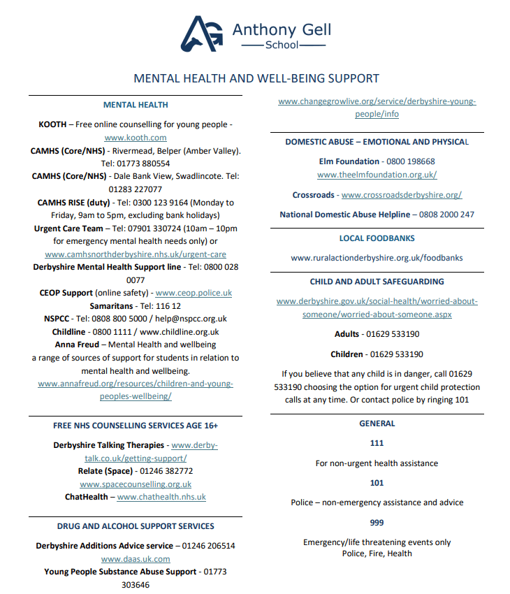 MentalHealth&WellbeingSupport