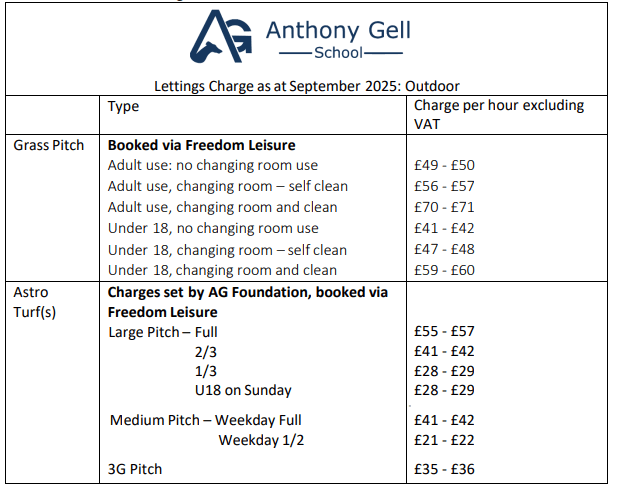 Lettings Cost Outdoor